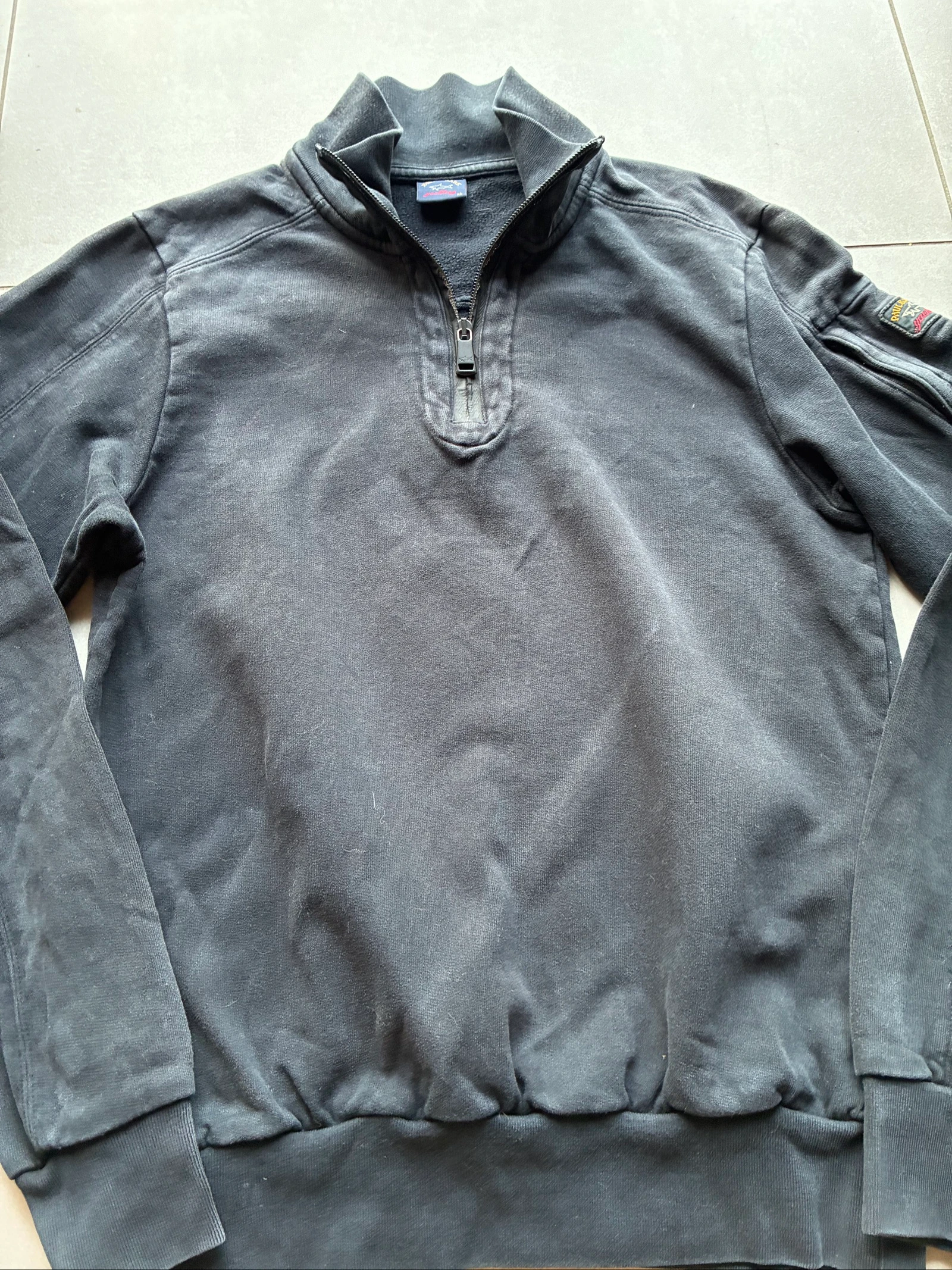 Paul & Shark 1/4 Zip Zwart Vintage Y2K Geborduurd Logo Coltrui Streetwear Luxe XS – photo 6